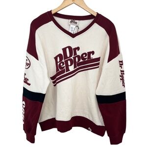 NWT Dr. Pepper V-Neck Sweatshirt Women's Medium